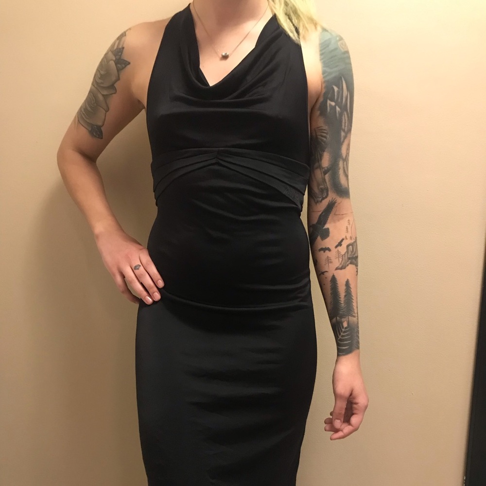 Miss Sixty Black Midi Halter Dress